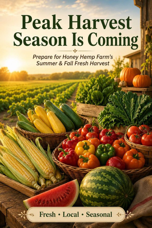 Peak Harvest Season Is Coming: Prepare Now for Honey Hemp Farm&rsquo;s Summer and Fall Fresh Harvest