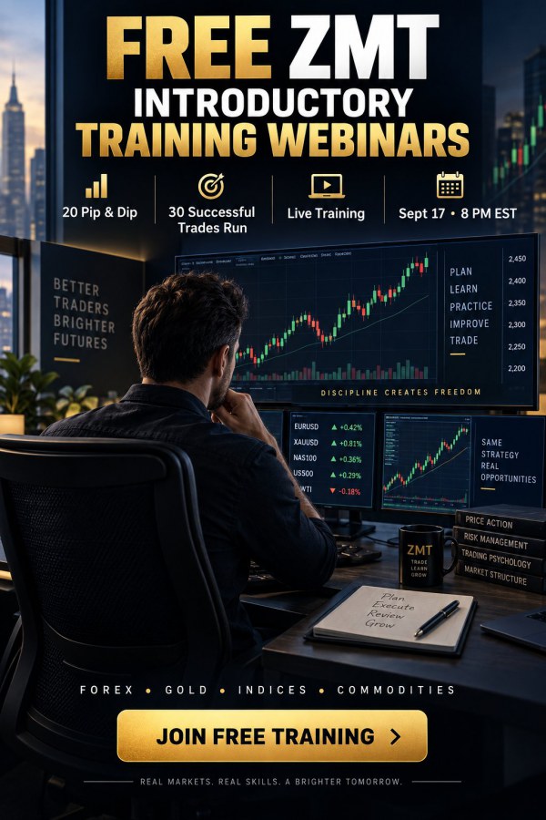 Free ZMT Introductory Training Webinars Prepare Traders for the 20 Pip & Dip 30-Trade Run