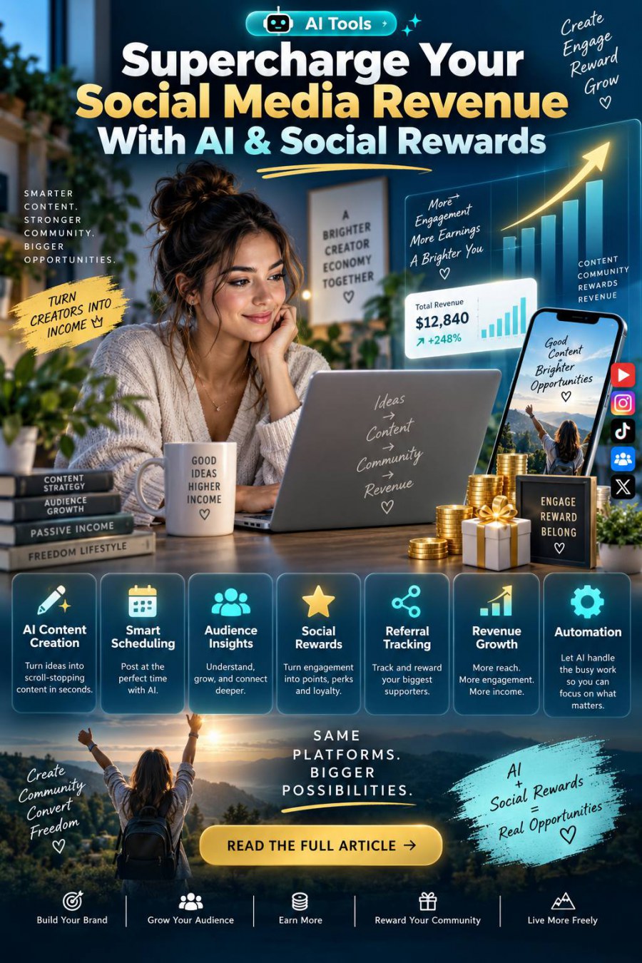 Supercharge Your Social Media Revenue With AI & Social Rewards | AI Tools