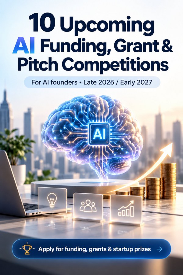 10 Upcoming AI Funding, Grant and Pitch Opportunities for Founders in Late 2026 and Early 2027