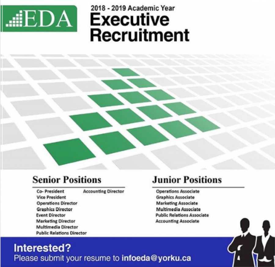 The Entrepreneurship Development Association Is Searching For Executive Team Members For The 2018 2019 Academic Year @edayorku @matrixthinker #business #smallbusiness #startup #startups #yorkuni #yorkuniversity #eda