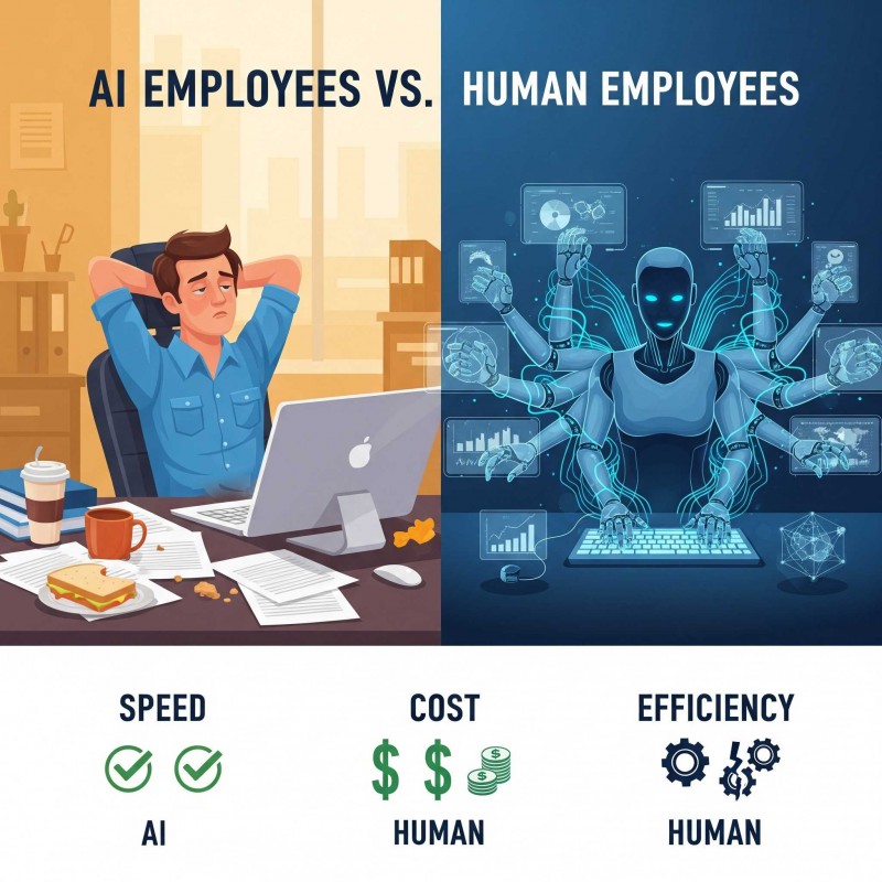 AI Employees Vs. Human Employees: The Future Of Work