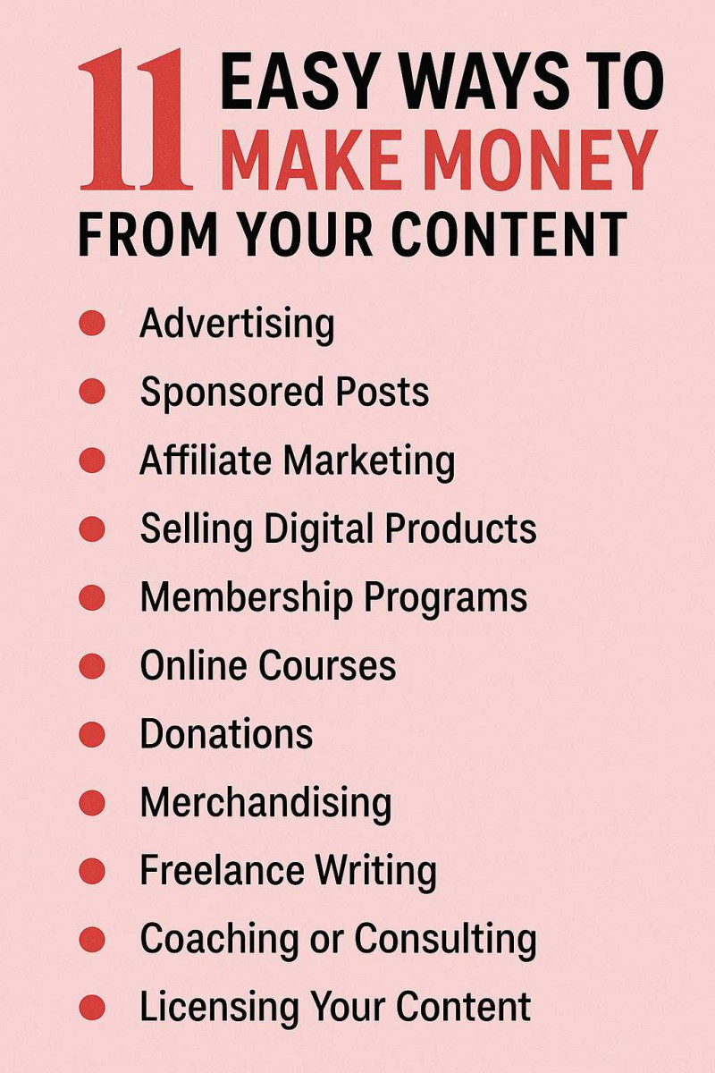 11 Easy Ways To Make Money From Your Content