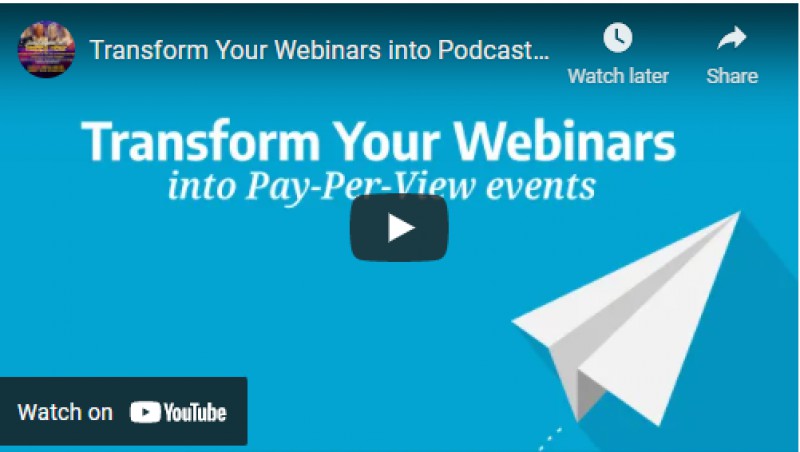 Transform Your Webinar Recording Into A Viral Infomercial: Reach Millions Of Potential Customers #affiliatemarketing #sharetoearn #makemoneyonline #makemoney #podcasts #webinarhosting
