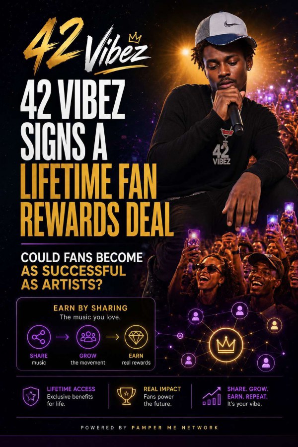 42 Vibez Becomes Second Performing Artist to Sign Lifetime Fan Rewards Deal