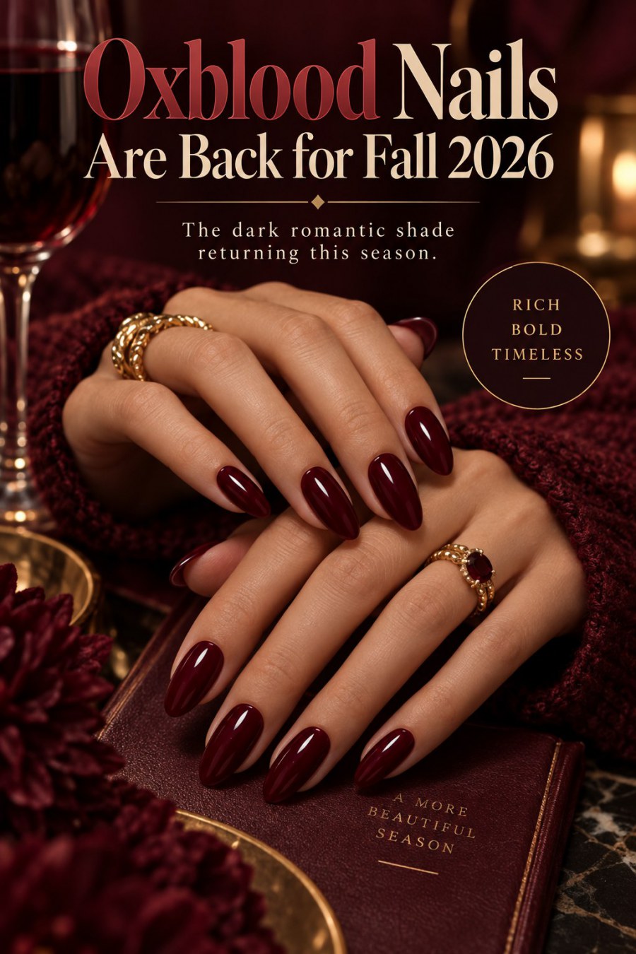 Oxblood Nails are Back for Fall 2026