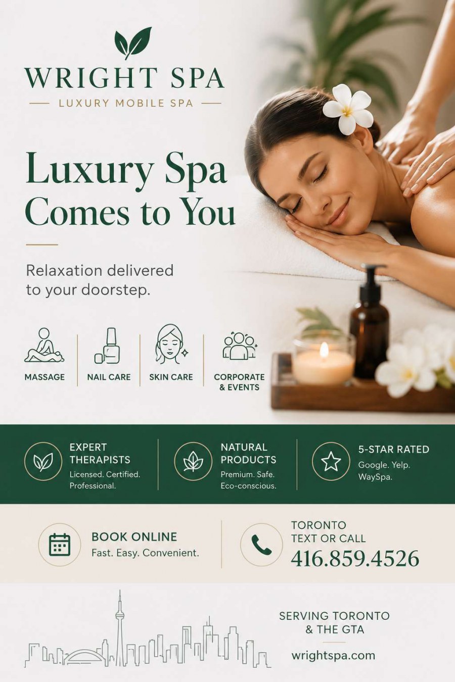 Luxury Mobile Spa Services Delivered Across Toronto & the GTA