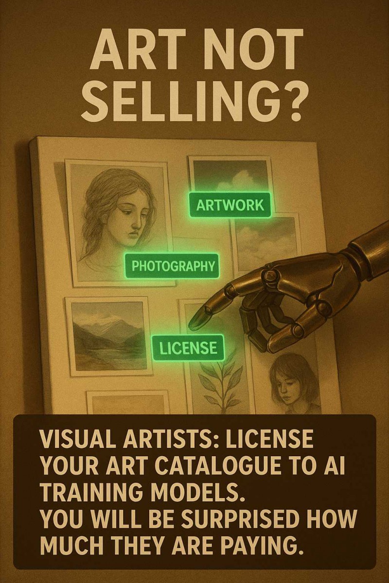 Art Not Selling? License Your Art Catalogue To AI Training Models