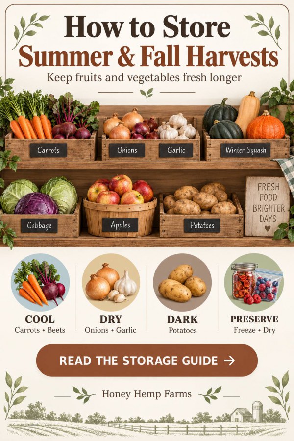 How to Store Fruits and Vegetables From the Summer and Fall Harvest So They Last Longer