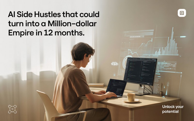 AI Side Hustles That Could Turn Into A Million Dollar Empire In 12 Months