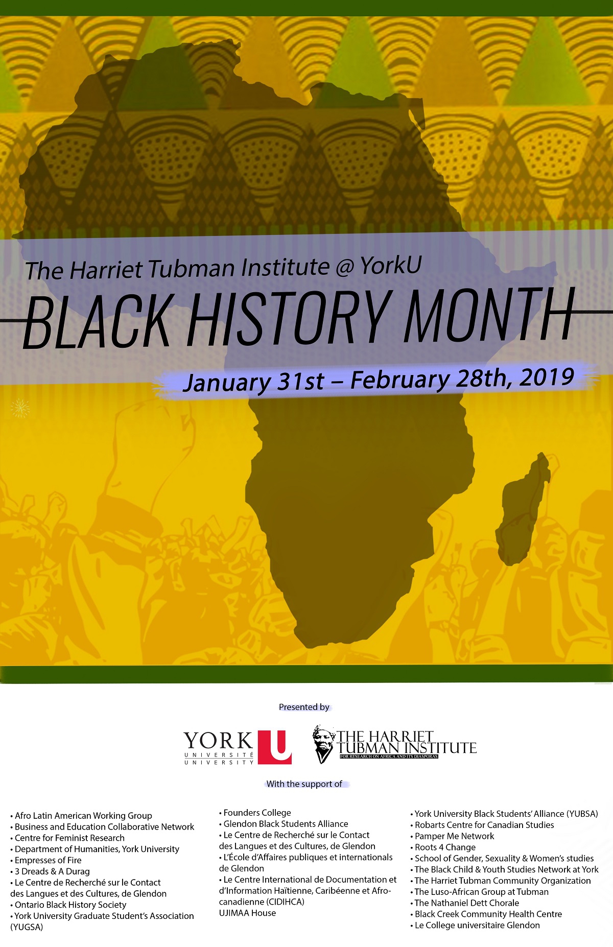 In Celebration Of Black History Month, The Harriet Tubman Institute At York University Presents 2019 Calendar Of Events #blackhistory #torontoevents @matrixthinker #tubmaninstitute @moz Oh