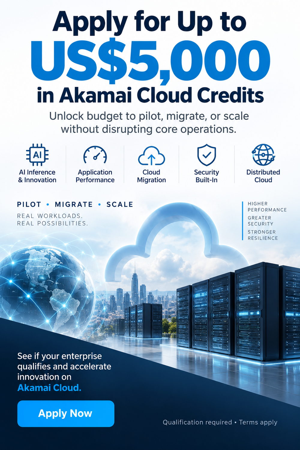 Apply for up to US$5,000 in Akamai Cloud credits