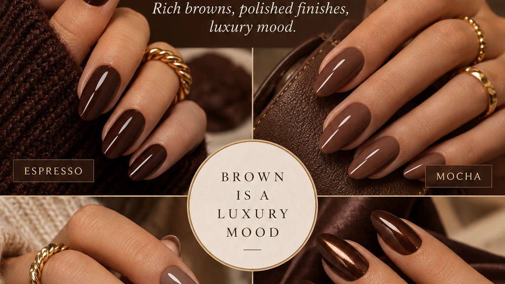 Chocolate brown manicure ideas in espresso, mocha, cocoa and rich chocolate shades