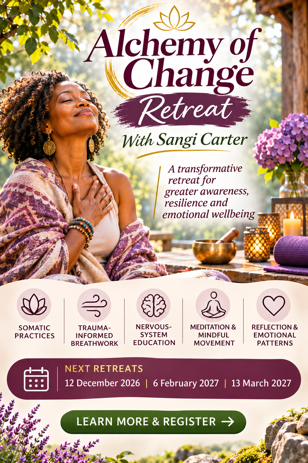 Alchemy of Change Retreat — With Sangi Carter